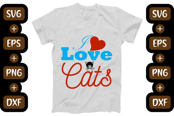 CAT SVG Design, I Love Cats