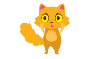 Fluffy Surprised Cat