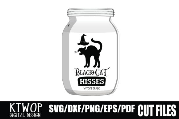 Halloween Label Black Cat