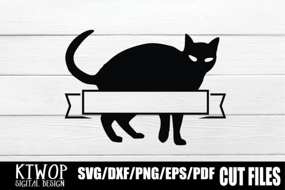 Halloween Label Cat