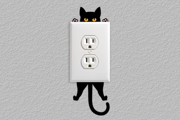 Hanging Cat Outlet Decoration