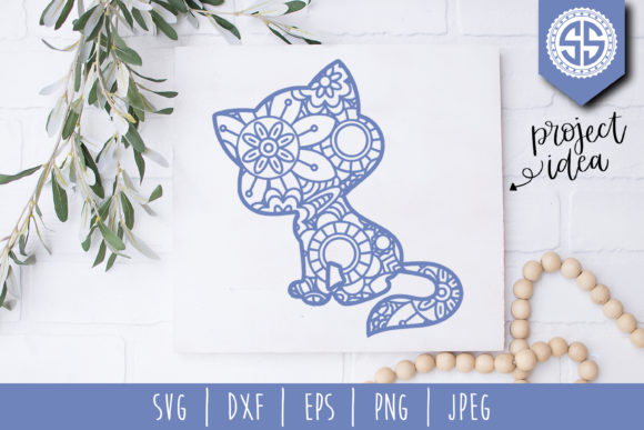 Kitten Mandala Zentangle