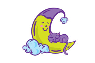 Sleeping Moon with Cat