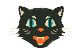 Vintage Halloween Katze